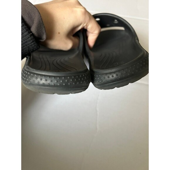 Crocs black Slide Sandals Sz 6 - Picture 5 of 6